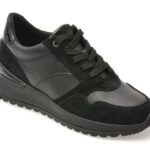 Pantofi sport Dama GEOX negri, D5600B, din piele naturala
