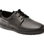 Pantofi OTTER negri, A20, din piele naturala