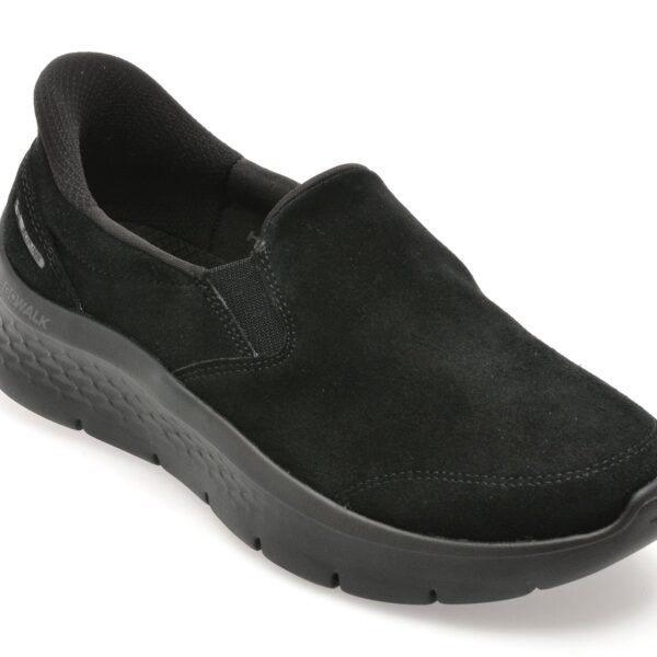 Pantofi sport Dama SKECHERS negri, GO WALK FLEX, din piele intoarsa