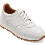 Pantofi sport MARCO BUFFON albi, BF5090, din piele naturala