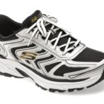 Pantofi sport SKECHERS argintii, STAMINA SPORT, din material textil