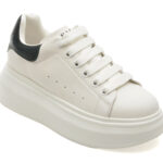Pantofi sport Dama EPICA alb-negru, 70637, din piele naturala
