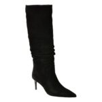 Cizme Femei elegante EPICA negre, EB971, din piele intoarsa