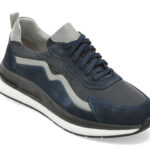 Pantofi sport MARCO BUFFON bleumarin, BF6001, din piele naturala