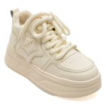 Pantofi sport Dama FLAVIA PASSINI albi, 7089, din piele naturala