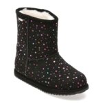 Ghete EMU negre, SPARKLE BRUMBY, din piele intoarsa