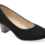 Pantofi dama eleganti RIEKER negri, 44650, din piele intoarsa