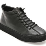 Ghete GRYXX negre, LN61, din piele naturala