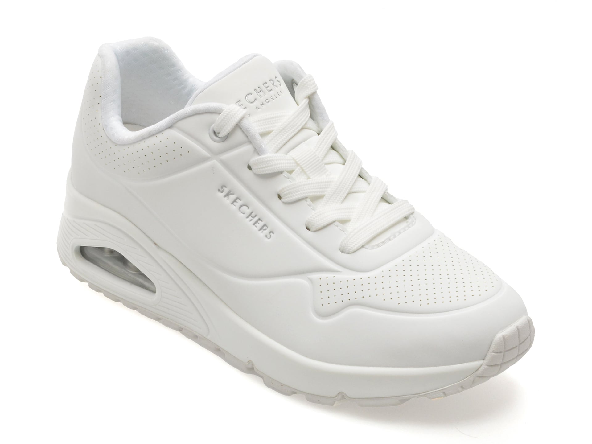 b8efdbf50cfaac8f6b41c58cab272a9de68466ff551ce72898b37b1443399164 Pantofi sport Dama SKECHERS albi, UNO, din piele ecologica - imagine 1