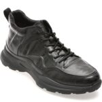Pantofi sport EPICA negri, 58215, din piele naturala
