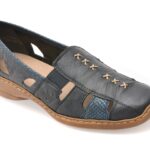 Pantofi dama RIEKER bleumarin, 41385, din piele naturala