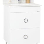Set Baza front MDF si Lavoar seria 080, 60 cm, alb