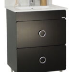 Set Baza front MDF si Lavoar seria 080, 60 cm, negru