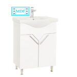 Set Baza front MDF si Lavoar seria 102, 60 cm, alb
