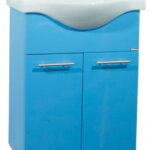Set Baza front MDF si Lavoar seria 153, 60 cm, bleu