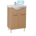 Set Baza front MDF si Lavoar seria 153, 65 cm, cappuccino