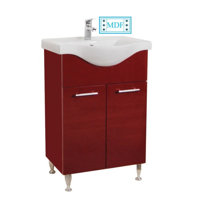 baza-mdf-si-lavoar-seria-153-60cm-bordo-821938 Set Baza front MDF si Lavoar seria 153, 55 cm, bordo - imagine 1