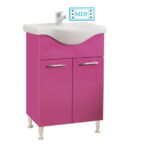 Set Baza front MDF si Lavoar seria 153, 55 cm, violet