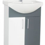 Set Baza si Lavoar seria 001, eco, 60 cm, alb + antracit