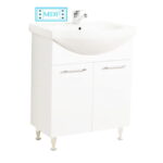 Set Baza front MDF si Lavoar seria 053, 60 cm, alb
