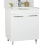 Set Baza front MDF si Lavoar seria 054, 70 cm, alb