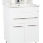 Set Baza front MDF si Lavoar, seria 065, 60 cm, alb