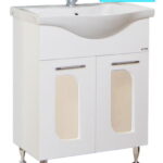 Set Baza front MDF si Lavoar seria 110, 65 cm, alb