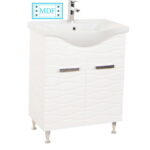Set Baza front MDF si Lavoar seria 144, 65 cm, alb