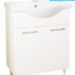 Set Baza front MDF si Lavoar seria 152, 65 cm, alb