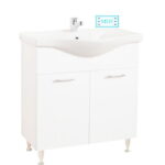 Set Baza front MDF si Lavoar seria 153, 75 cm, alb
