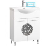 Set Baza front MDF si Lavoar seria 178, 55 cm, alb