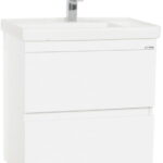 Set Baza front MDF si Lavoar seria 286, suspendata cu sertare, 60 cm, alb