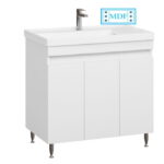 Set Baza front MDF si Lavoar seria 286, 80 cm, alb