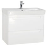 Set Baza front MDF si Lavoar seria 502, 80 cm, alb