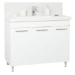 Set Baza front MDF si Lavoar seria 754, 100 cm, alb