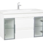 Set Baza si Lavoar, seria 758, 100 cm, alb