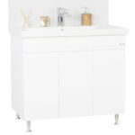 Set Baza front MDF si Lavoar seria 786, 90 cm, alb