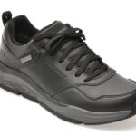 Pantofi sport SKECHERS negri, BENAGO, din piele naturala
