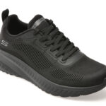 Pantofi sport SKECHERS negri, BOBS SQUAD CHAOS, din material textil
