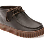 Ghete CLARKS maro, TORHILL HI, din piele naturala