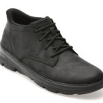 Ghete SKECHERS negre, ARCH FIT GARZA, din piele naturala