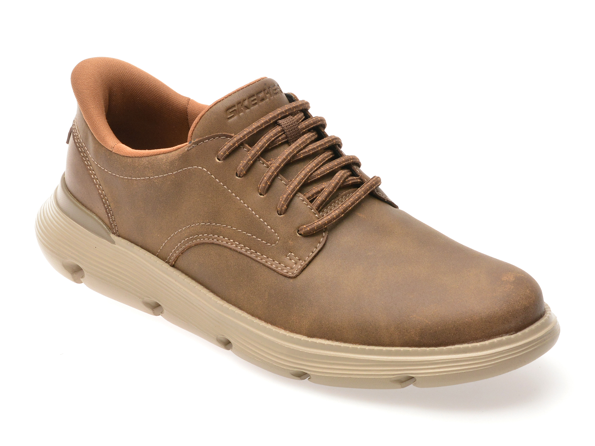 bfb774bb20a3dfb8a9b86c6aafd1843409eb4661e2380dd1f15345fbfda79013 Pantofi sport SKECHERS gri, GARZA, din piele naturala - imagine 1