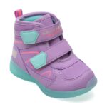 Ghete SKECHERS mov, ILLUMI-BRIGHTS, din piele ecologica
