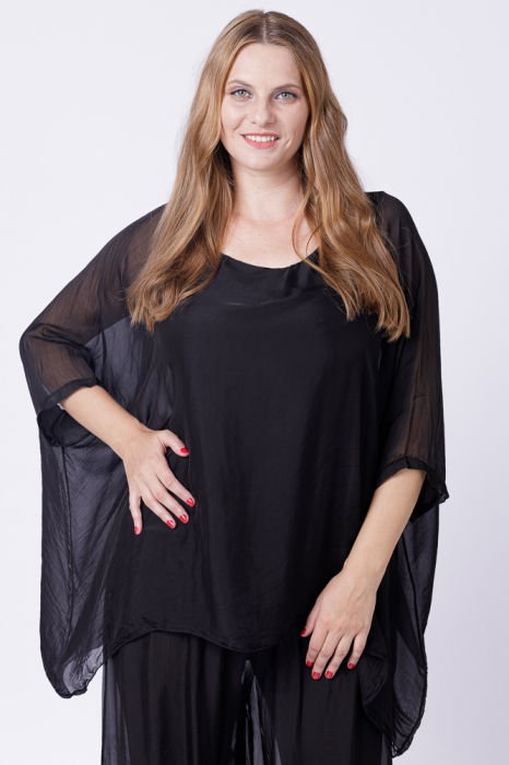bluza-din-matase-naturala-in-colturi-verde-oliv-copie-532963 Bluza din matase si vascoza in colturi, neagra - imagine 1