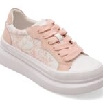 Pantofi sport Dama PASS COLLECTION albi, SL60008, din material textil