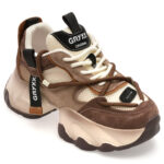 Pantofi sport Dama GRYXX maro, 3281, din material textil si piele naturala