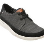 Pantofi sport CLARKS negri, EASEWAY LACE, din piele intoarsa