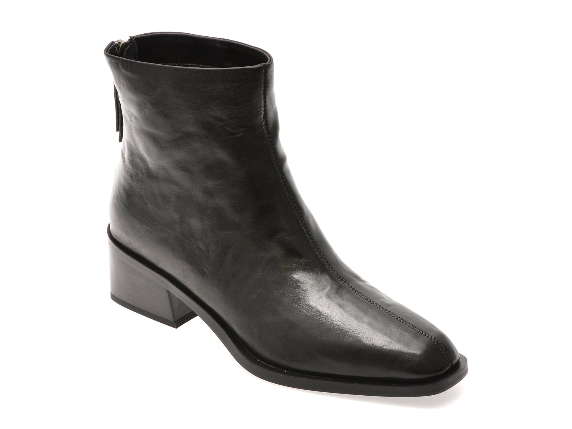 c2150d7615adfb0fe398ab08b61bc3665c6dc6115a810486d39a50c5340ae4cf Botine EPICA negre, 96M509, din piele naturala - imagine 1