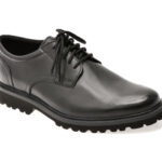 Pantofi CLARKS negri, BERWICK LACE, din piele naturala