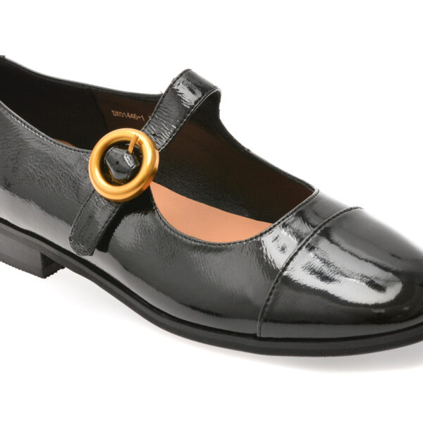 Balerini FLAVIA PASSINI negri, DX01446, din piele naturala lacuita